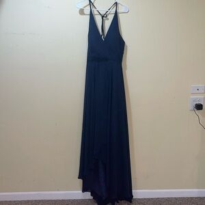 Womens New HEBEOS Blue Formal High Low Dress